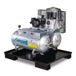 Stationärer Kolbenkompressor mit 2x 75 Liter-DruckluftbehälternAIRPROFI DUO 703/2x75/13