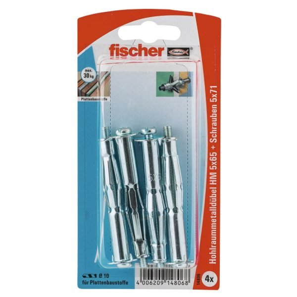 fischer Hohlraum-Metalldübel HM 5 x 65 S mit metrischer Schraube