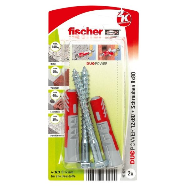 fischer DUOPOWER 12 x 60 S mit Schraube – Bild 1