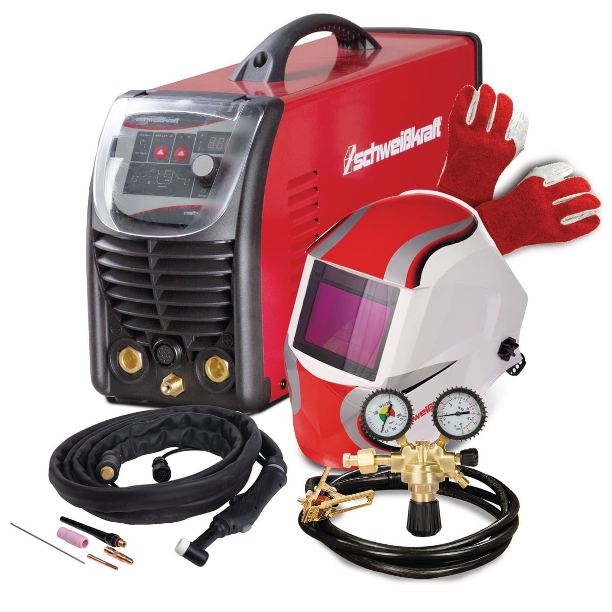 1074201SET_H Schweisskraft Tragbarer WIG DC Inverter CRAFT-TIG 201 DC P PULSE Set – Bild 1