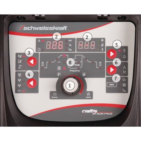 Schweisskraft Tragbarer WIG AC/DC Inverter CRAFT-TIG 201 AC/DC P PULSE – Bild 2