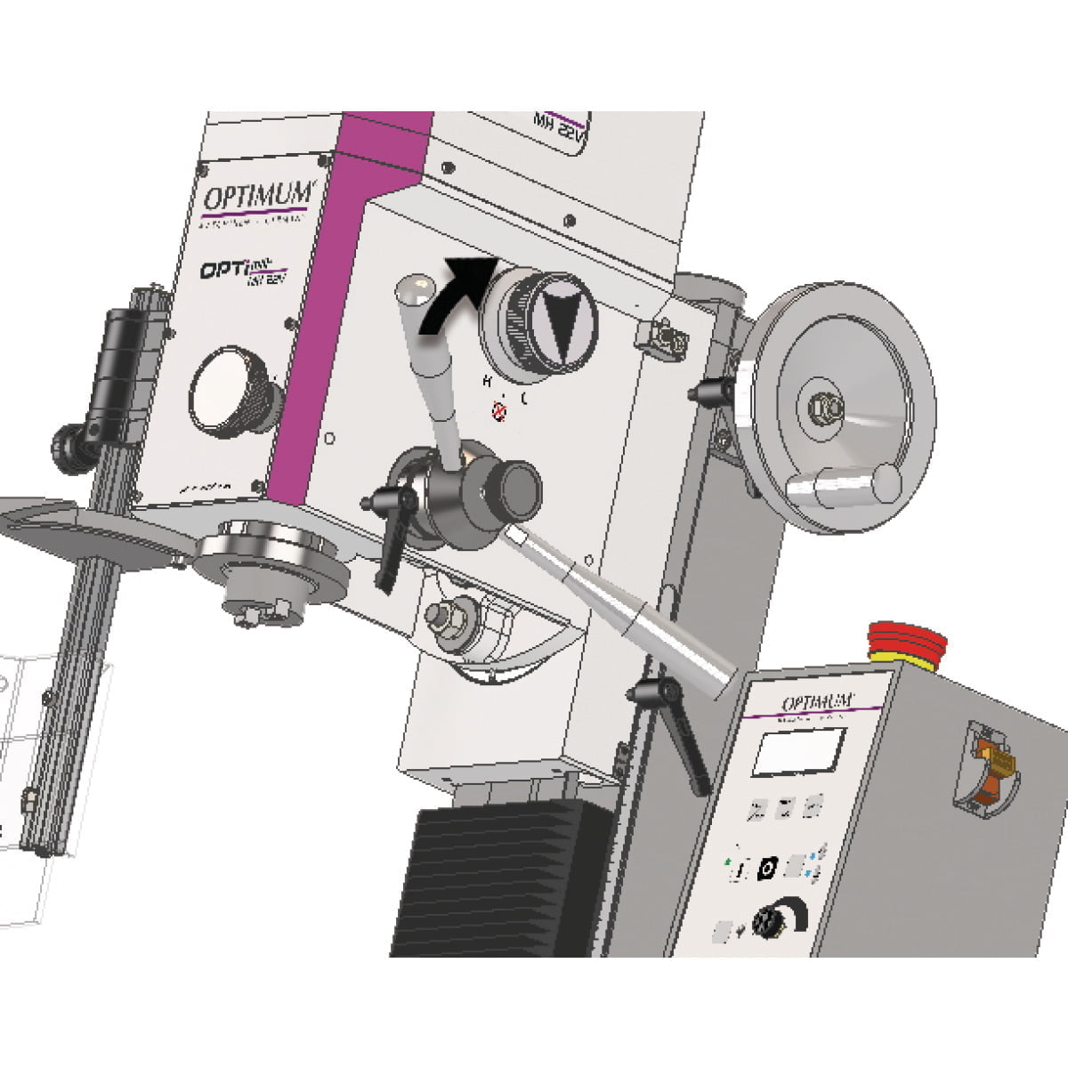 3338136_D_02 Optimum Bohr-Fräsmaschine OPTImill MH 22V – Bild 3