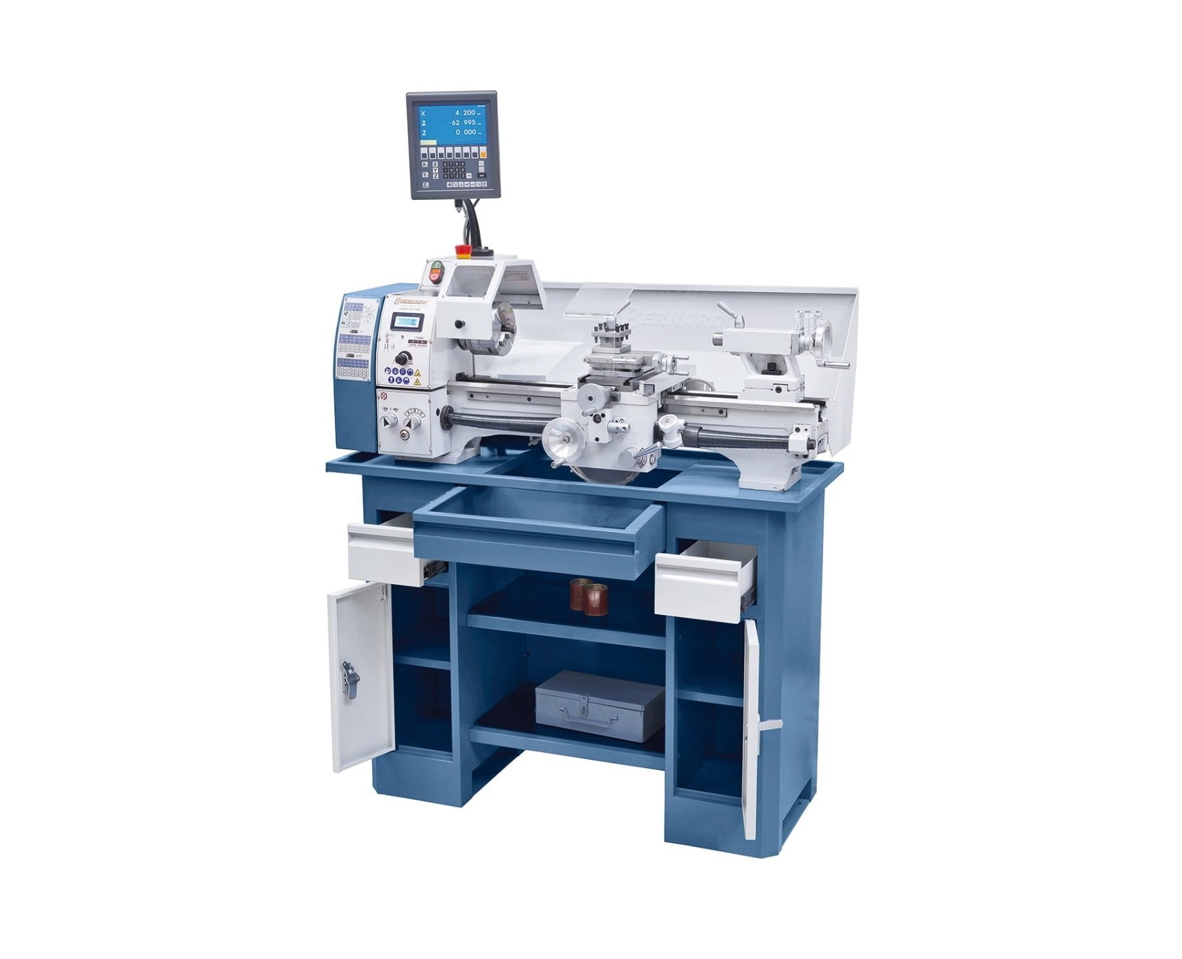 Profi 550 PRO / 400 V inkl. 2-Achs-Digitalanzeige ES-12 V-1 Bernardo Profi 550 PRO / 400 V inkl. 2-Achs-Digitalanzeige ES-12 V Leitspindeldrehmaschine – Bild 1