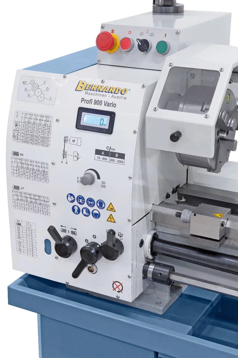 Bernardo Profi 900 Vario - 230 V inkl. 2-Achs-Digitalanzeige Leit- und Zugspindeldrehmaschine – Bild 4