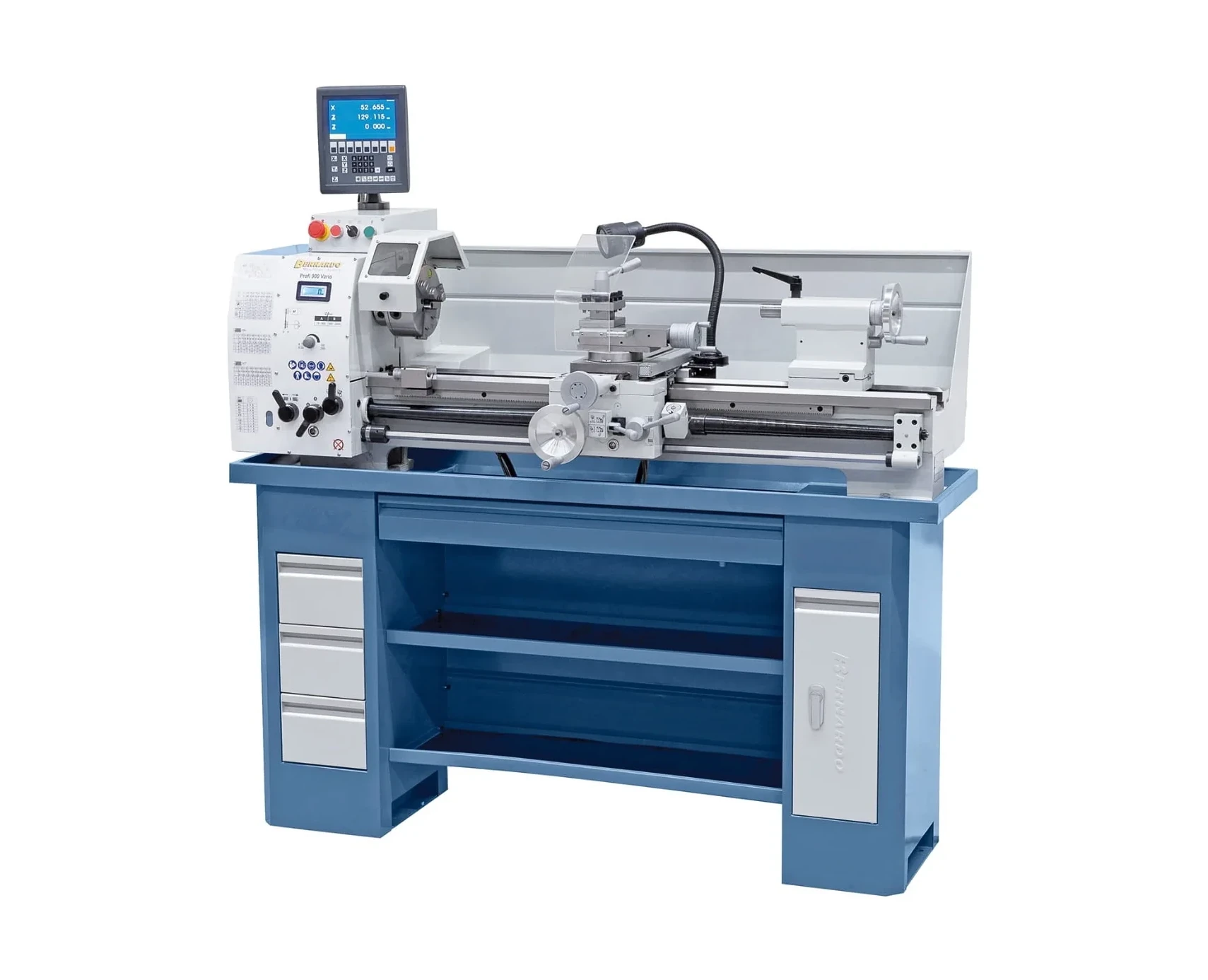 Profi 900 Vario - 230 V inkl. 2-Achs-Digitalanzeige-1 Bernardo Profi 900 Vario - 230 V inkl. 2-Achs-Digitalanzeige Leit- und Zugspindeldrehmaschine – Bild 1