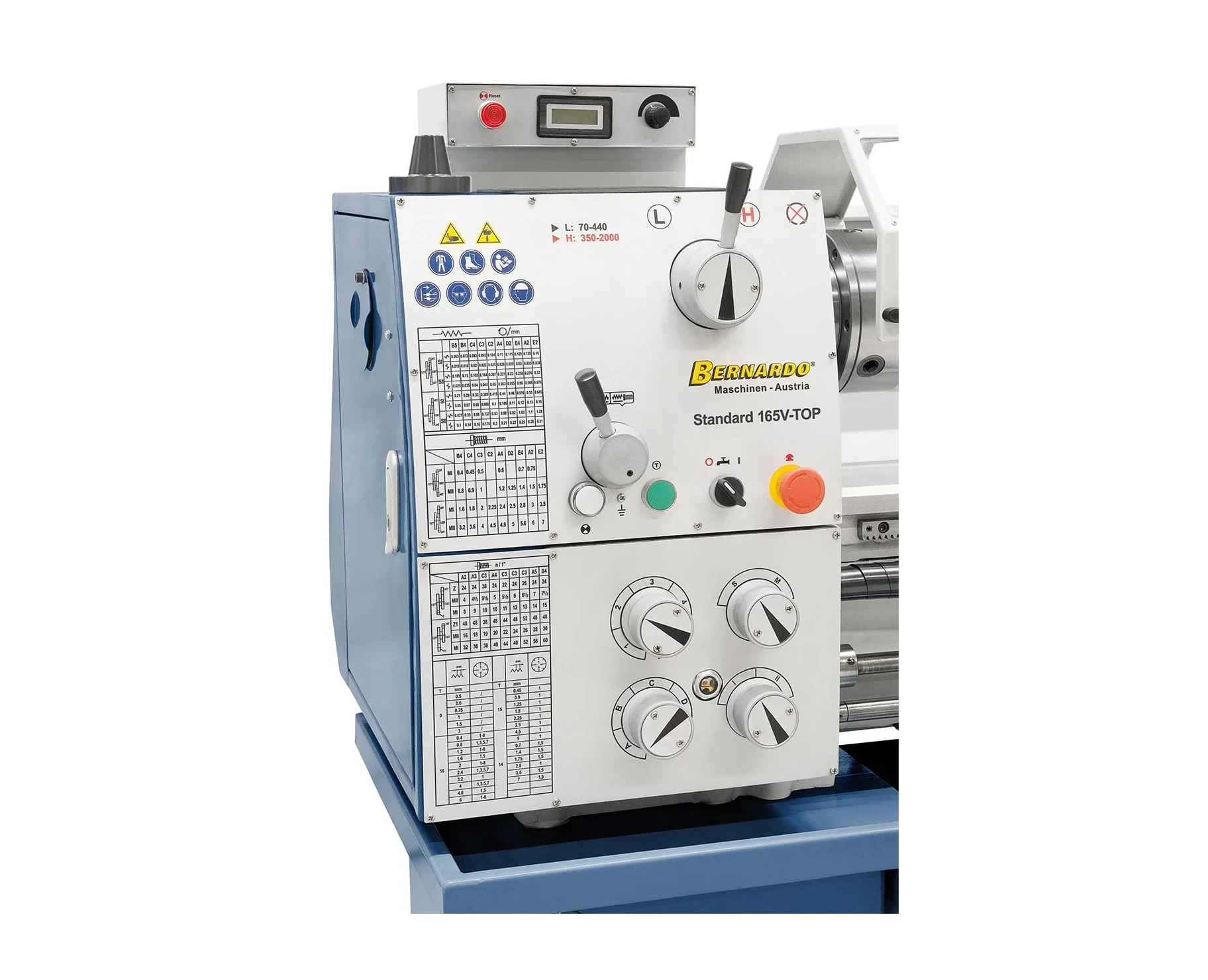 Bernardo Standard 165 V-Top inkl. 3-Achs-Digitalanzeige Leit- und Zugspindeldrehmaschine – Bild 4