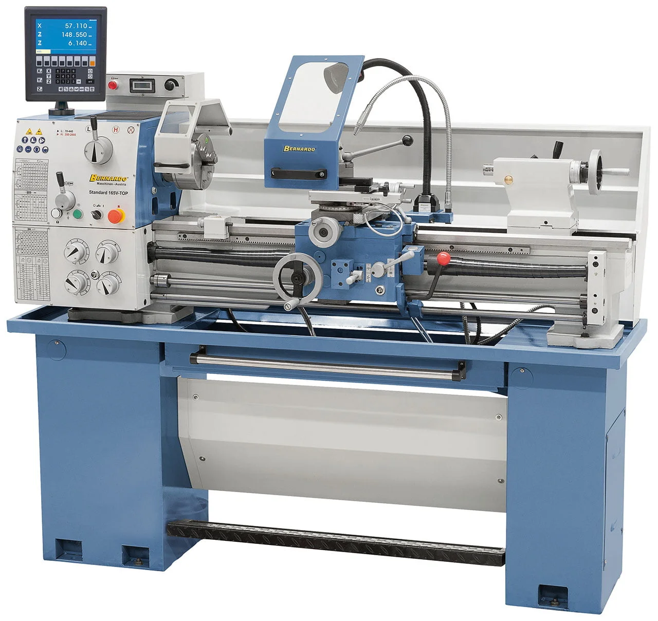 Standard 165 V-Top inkl. 3-Achs-Digitalanzeige-1 Bernardo Standard 165 V-Top inkl. 3-Achs-Digitalanzeige Leit- und Zugspindeldrehmaschine – Bild 1