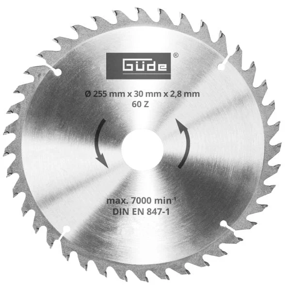 Güde Holzsägeblatt HM 255x30x60Z