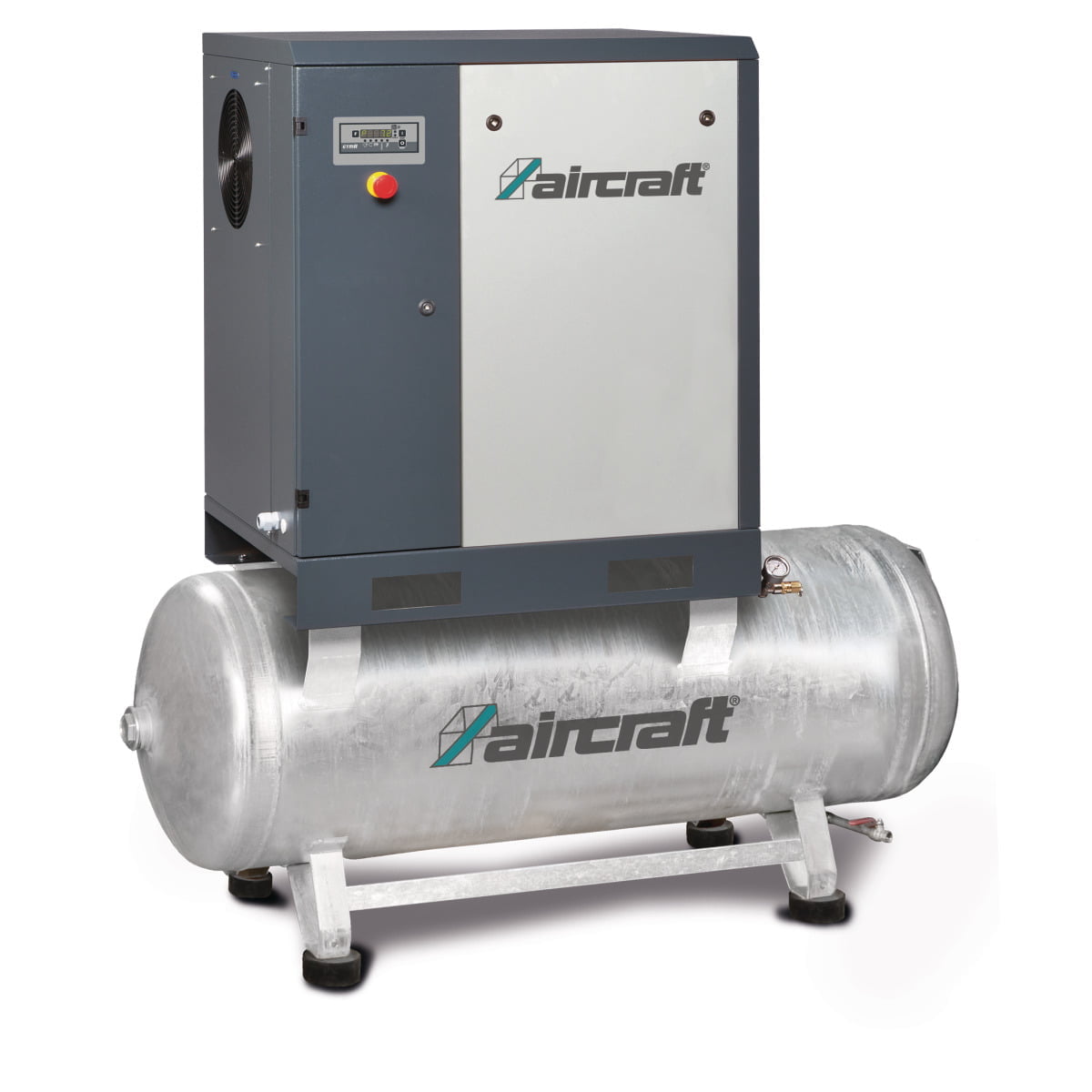 Aircraft_Schraubenkompressor-mit-Rippenbandriemenantrieb-auf-Behaelter_11-08-270-5 Aircraft Schraubenkompressor mit Rippenbandriemenantrieb auf Behälter A-PLUS 16-08-500 – Bild 1