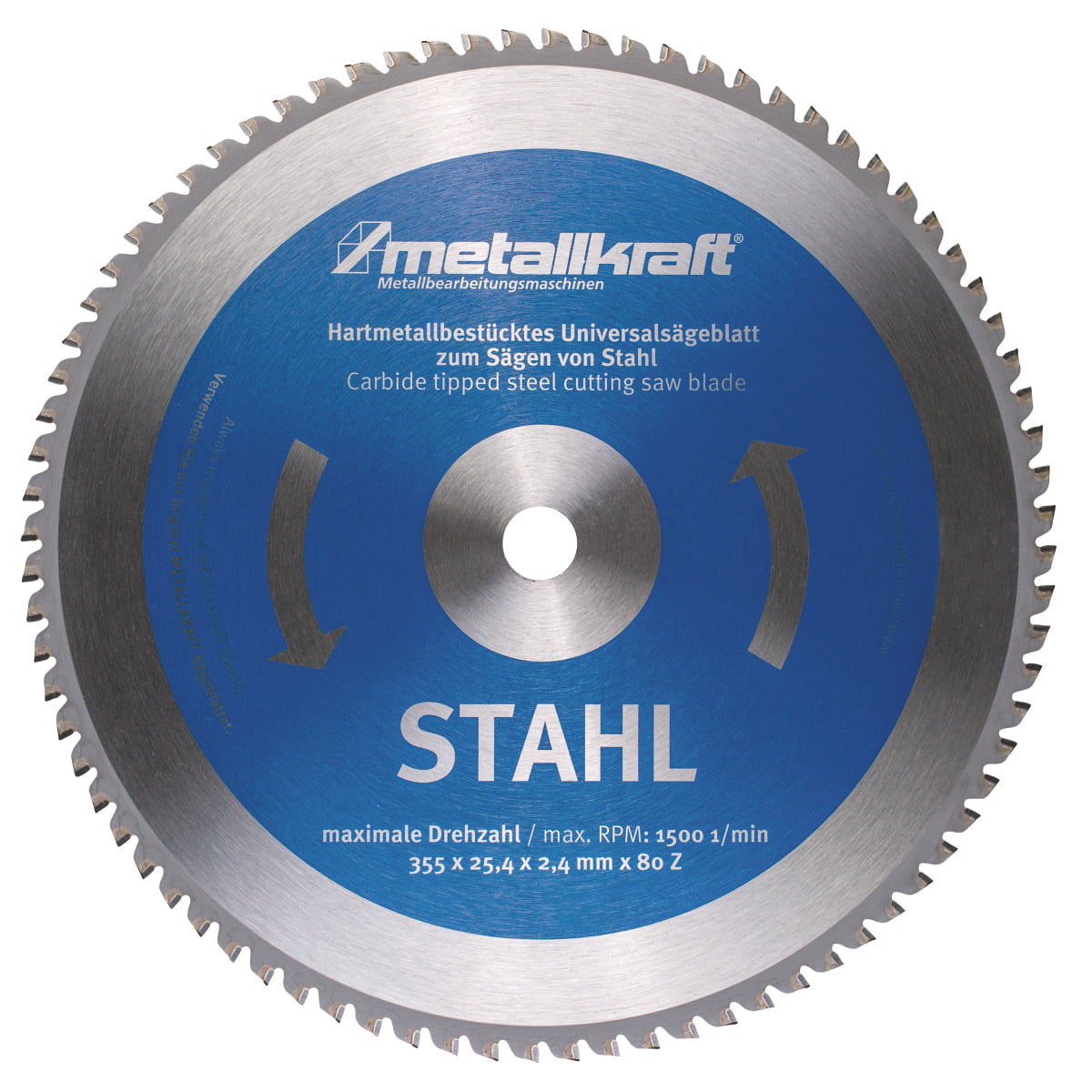 Metallkraft_Saegeblatt-fuer-Stahl_O-355-x-24-x-254-mm-Z80 Metallkraft_Sägeblatt für Stahl_Ø 355 x 2