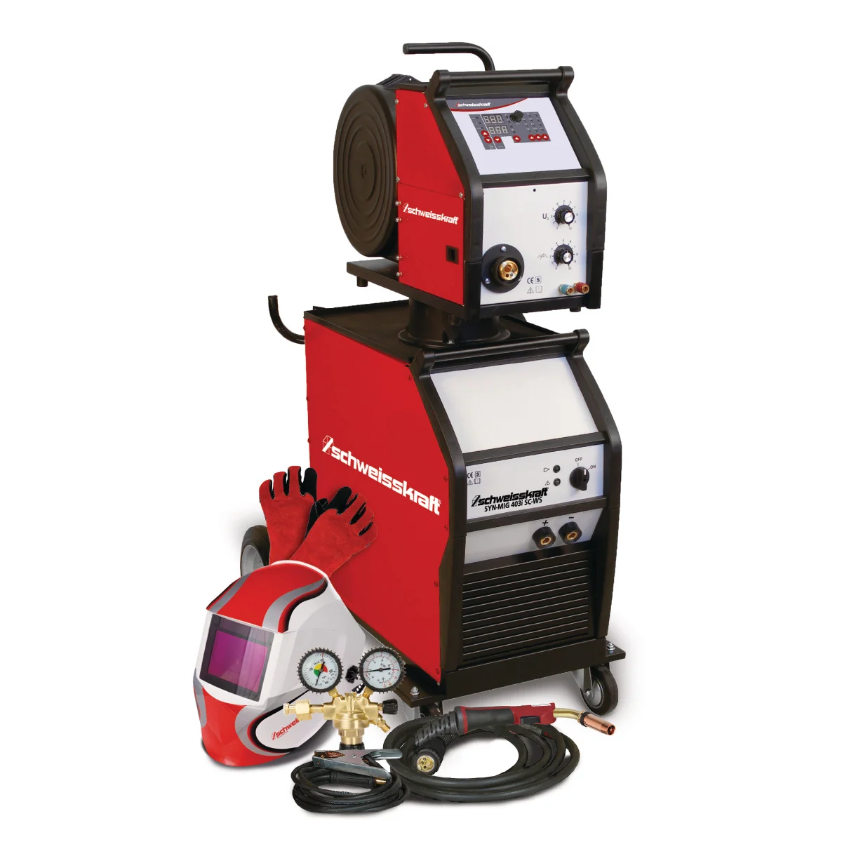 Schweisskraft Fahrbarer MIG/MAG-Inverter SYN-MIG 403i SC-WS Set – Bild 1