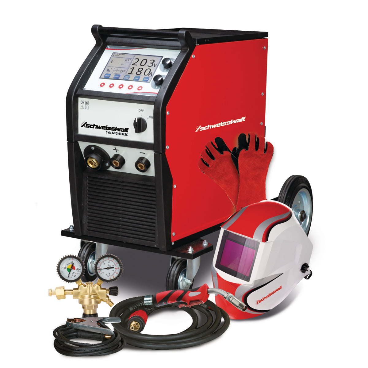 Schweisskraft_Fahrbarer-MIGMAG-Inverter_403i-SC-digital-Set Schweisskraft Fahrbarer MIG/MAG-Inverter SYN-MIG 403i SC digital Set – Bild 1