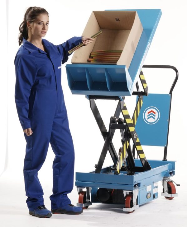 Hanse Lifter Elektrischer Neigehubtischwagen E-NHT300, Hubhöhe: 1000 mm, Tragfähigkeit: 300 kg – Bild 6