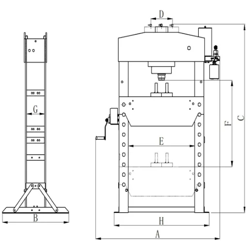 Elmag Hydraulische Werkstattpresse PROFI-PRESS 30 – Bild 2