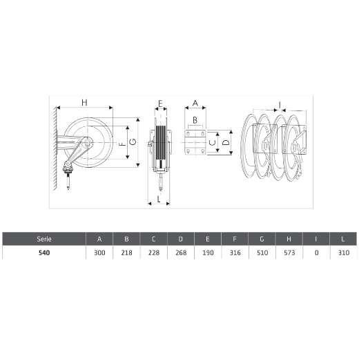 Elmag-INDUSTRIE-Schlauchaufroller-Edelstahl-54412-1 Elmag INDUSTRIE Schlauchaufroller Edelstahl '544/12' – Bild 2