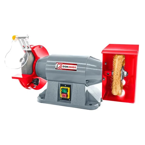 Holzmann Doppelschleifbock mit Drahtscheibe DSM200DS_230V -1