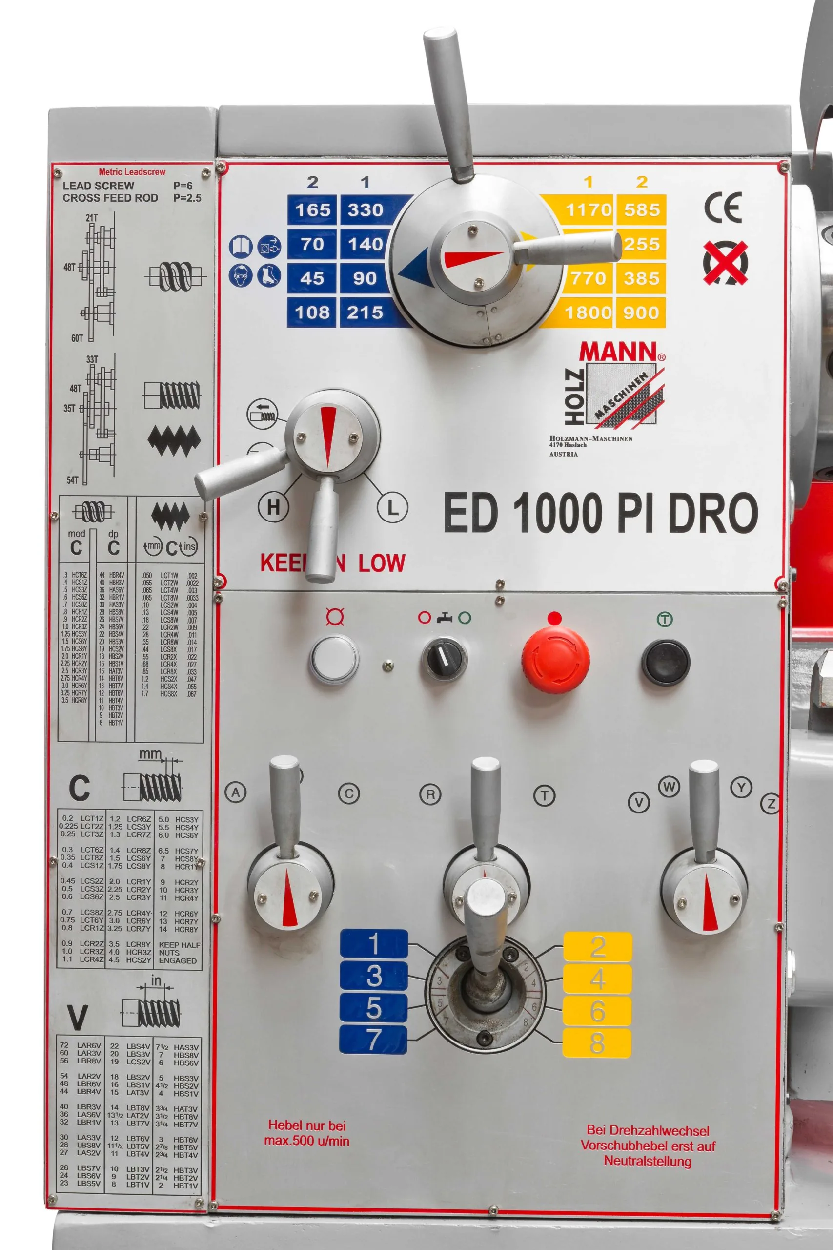 Holzmann Metalldrehbank mit Digitalanzeige ED1000PIDIG_400V -2