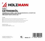 Holzmann Getriebeöl 5 Liter Viskosität 220 GOE5L -2