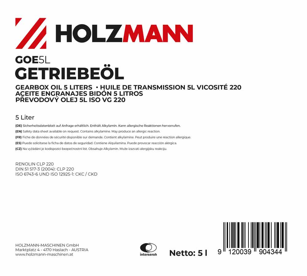 002_goe5l.jpg Holzmann Getriebeöl 5 Liter Viskosität 220 GOE5L -2