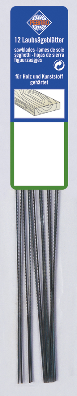 Bernardo Laubsägeblätter 130 mm Stärke 7 - grob für Holz, Kunststoff, Gips (12 Stk.) -1