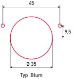 Bernardo Bohrkopf 42 / 11 für Scharnier Typ Grass, mit Aufnahme für Stemmmaschinen -4