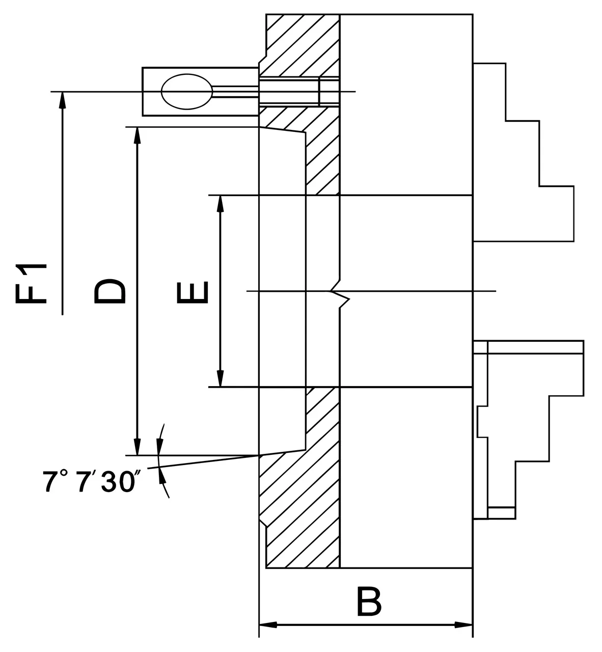 Bernardo Präzisions-4-Backenfutter PO4-315/D8 -2
