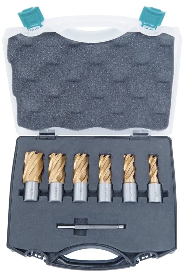 Bernardo HSS-Kernbohrer-Set CDS, TiN-beschichtet, 14 - 24 mm, Bohrtiefe 25 mm -1