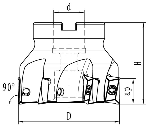 Bernardo Plan- und Eckfräser diam. 40 mm / B 16 -2