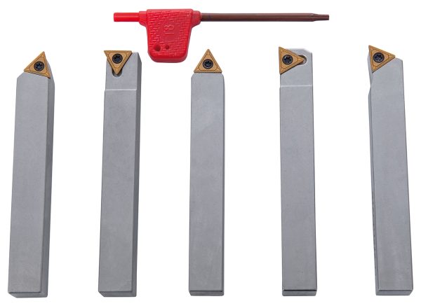 Bernardo Drehmeißelsatz mit HM-Wendeplatten, 12 mm, 5-tlg. -1