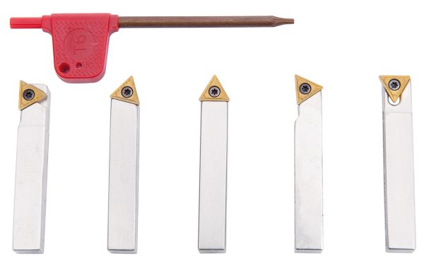 Bernardo Drehmeißelsatz mit HM-Wendeplatten, 8 mm, 5-tlg. -1