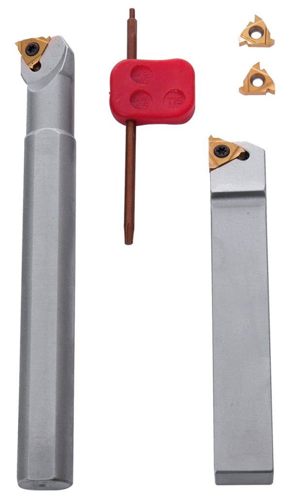 Bernardo Drehmeißelsatz für Innen- und Außengewinde, mit HM-Wendeplatten, 20 mm, 2-tlg. -1