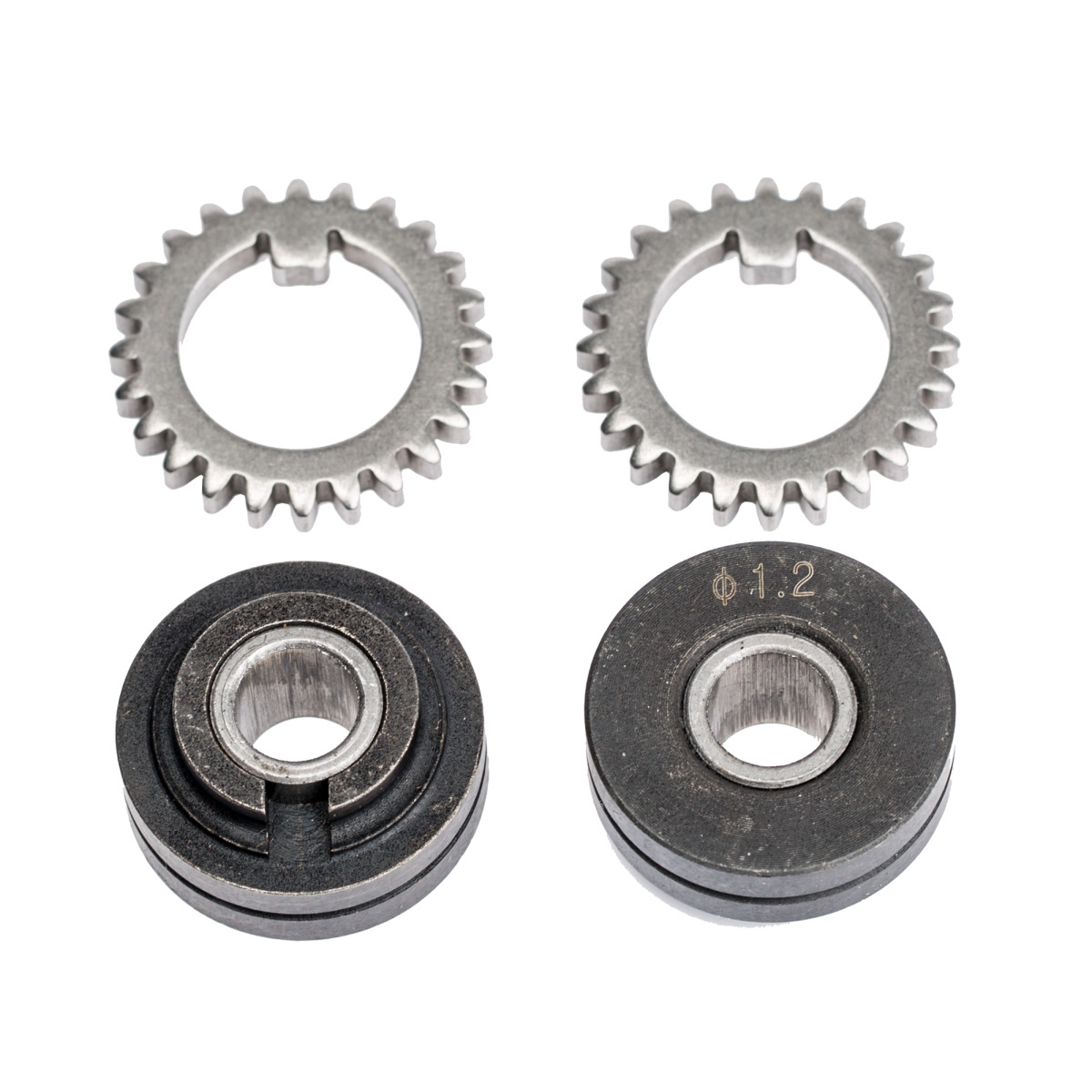 Schweisskraft Vorschubrollenpaar mit Zahnkranz für Massivdraht 1,0 mm -1 Schweisskraft Vorschubrollenpaar mit Zahnkranz für Massivdraht 1,0 mm -1