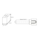 Schweisskraft Ersatz-Kohle 90“, gebohrt mit M 10 Gewinde für Stempel 1025 ST -1