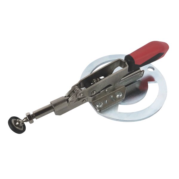 Schweisskraft Waagrechtspanner mit runder Adapterplatte, geschlossen Länge 253 mm, Spannbereich 0 - 35 mm -1