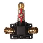 Aircraft Endverteilerdose mit zwei Einhandkupplungen und Absperrhahn 15 mm -1