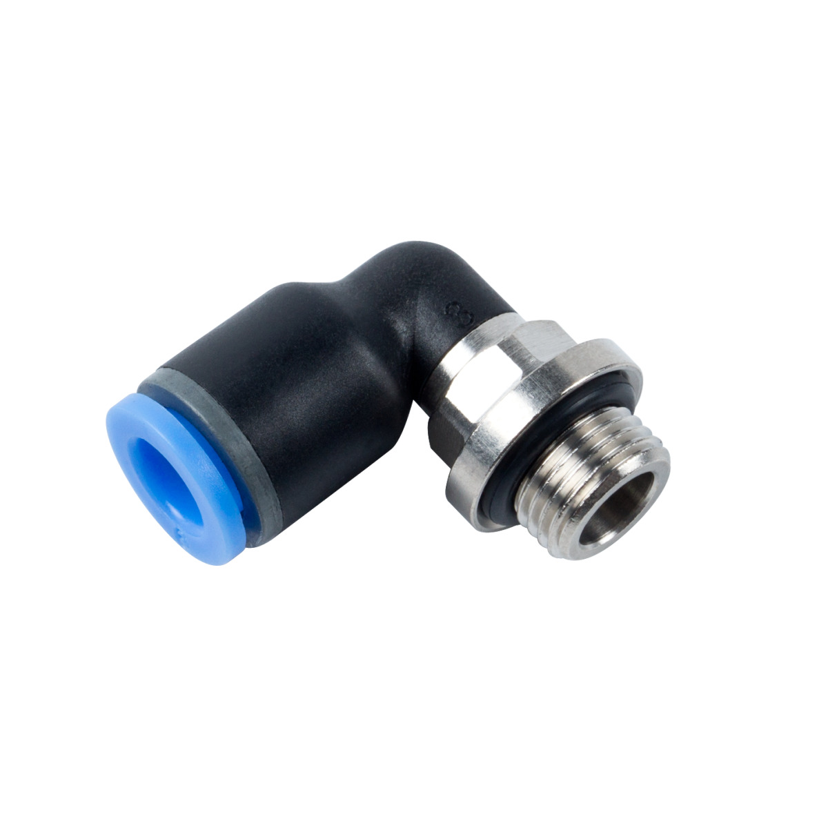 Aircraft Push-in-Stecker 1/8" AG x 6 mm, Winkel, 15 bar -1 Aircraft Push-in-Stecker 1/8" AG x 6 mm, Winkel, 15 bar -1