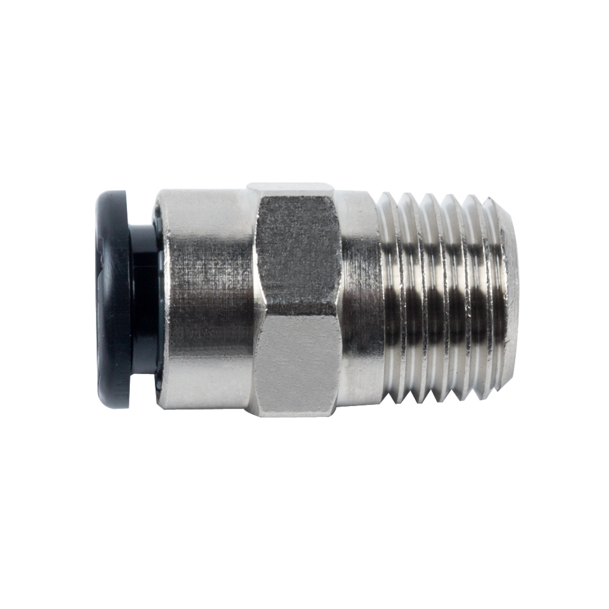 Aircraft Push-in-Stecker 1/4" AG x 8 mm, gerade, 16 bar -1 Aircraft Push-in-Stecker 1/4" AG x 8 mm, gerade, 16 bar -1