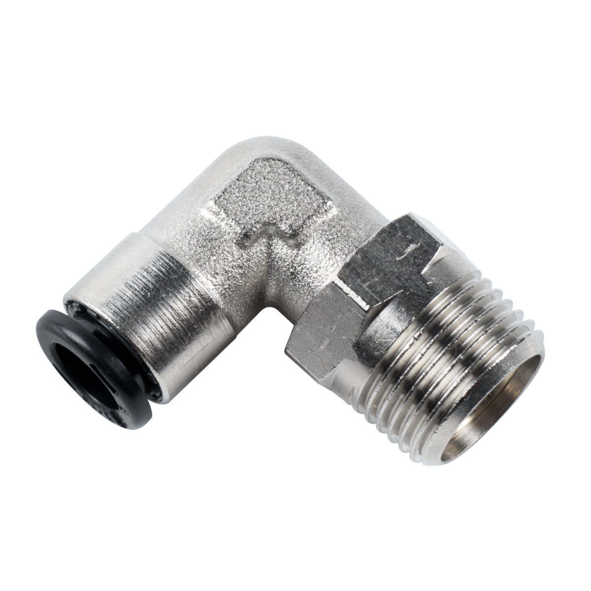 Aircraft Push-in-Stecker 3/8" AG x 8 mm, Winkel, 16 bar -1 Aircraft Push-in-Stecker 3/8" AG x 8 mm, Winkel, 16 bar -1