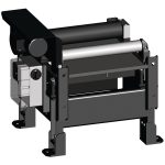 Metallkraft Rollenbahn 900 x 620 mm, motorisch, mit hydraulisch angetriebener Heberolle -1