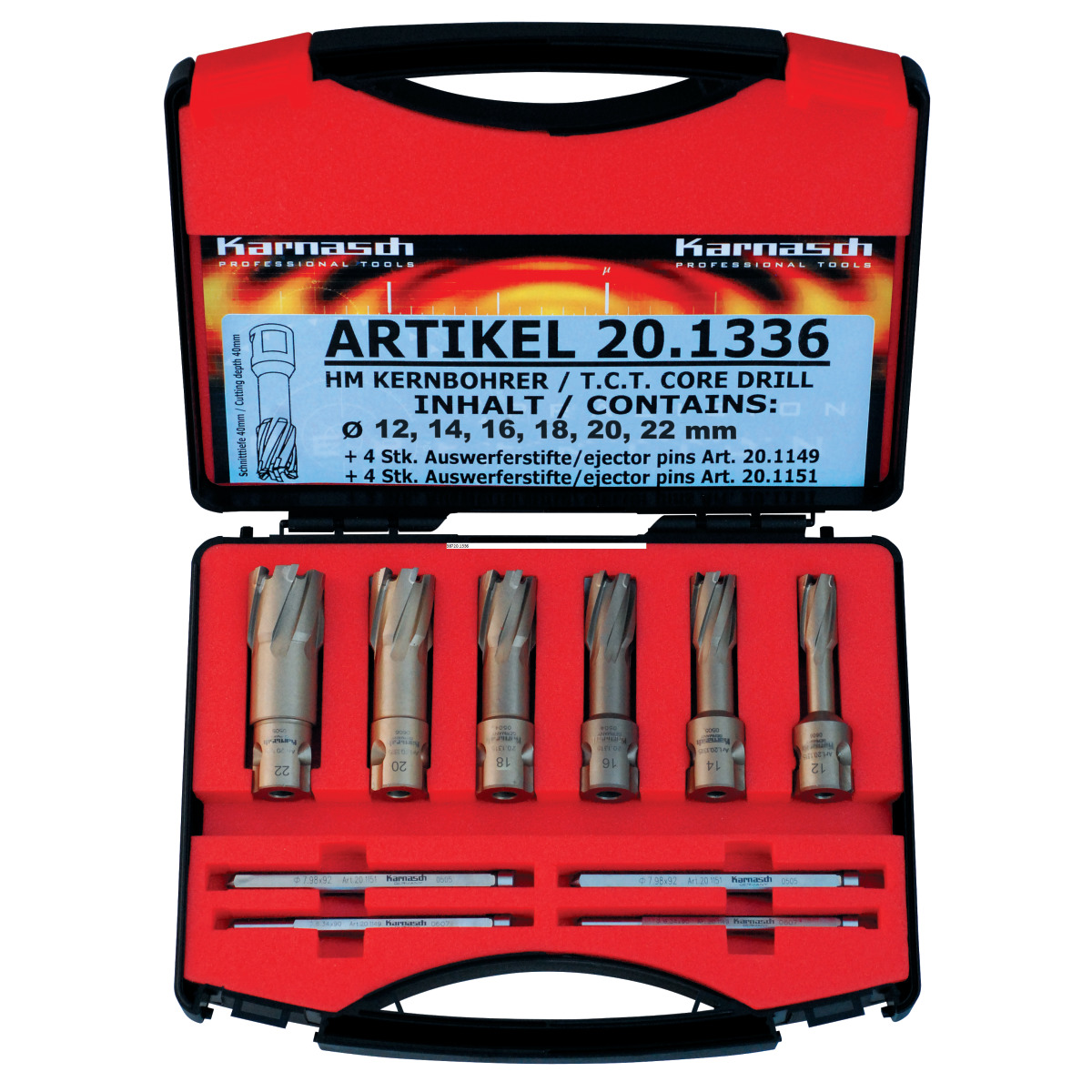 Metallkraft Kernbohrer-Set HARD-LINE 40 Universal -1 Metallkraft Kernbohrer-Set HARD-LINE 40 Universal -1