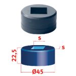 Metallkraft Vierkant-Matrize Nr.45 21,7 mm -1