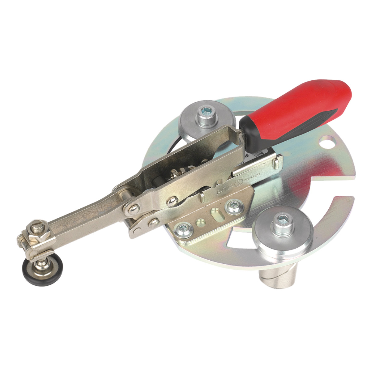 Unicraft Senkrechtspanner auf Adapterplatte mit Klemmbolzen für Lochrasterplatte Ø 20 mm -1 Unicraft Senkrechtspanner auf Adapterplatte mit Klemmbolzen für Lochrasterplatte Ø 20 mm -1