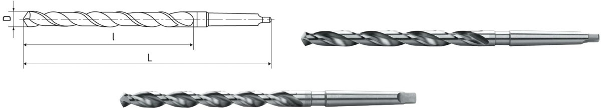 Elmag HSS Co5-Spiralbohrer mit Morsekegel DIN 1870 -3 Elmag HSS Co5-Spiralbohrer mit Morsekegel DIN 1870 -3