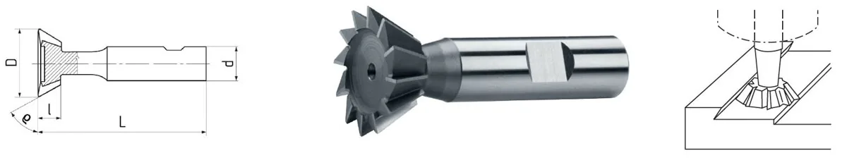 Elmag HSS Co5 Winkel-Stirnfräser DIN 1835B -3