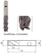 Elmag Schaftfräser DM 8mm, 4-Schneiden -3