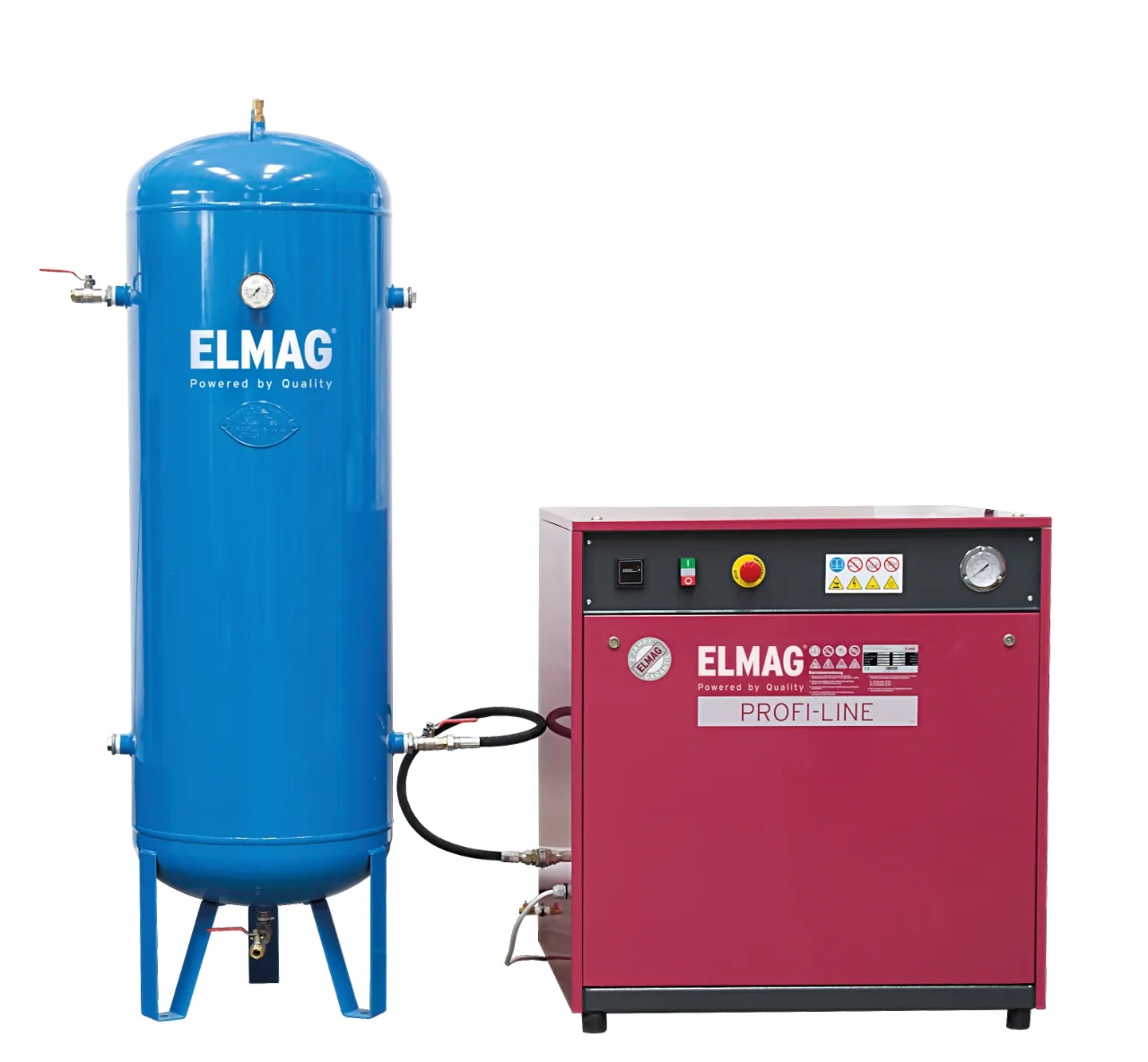 Elmag Kompressor PROFI-LINE 'SILENT' PL-HS 650/15/3 D - im Paket 1 -3