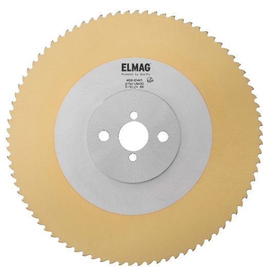 Elmag Sägeblatt HSS / DMo5 / TiN Beschichtet TiN 275x2,5x32mm T4 -1 Elmag Sägeblatt HSS / DMo5 / TiN Beschichtet TiN 275x2,5x32mm T4 -1