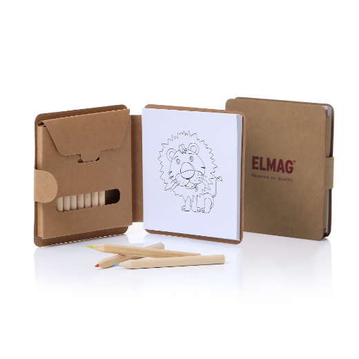 Elmag ELMAG Malbuch mit 12 Buntstiften -1