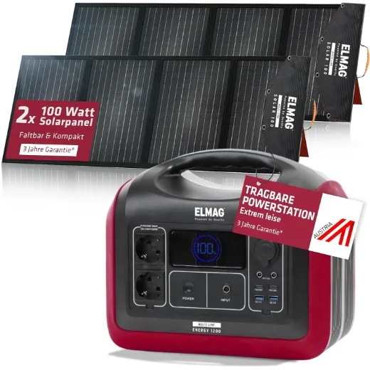 Elmag Solargenerator-Set ENERGY 1200 + SOLAR 100 DUO -1