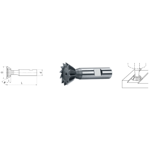 Elmag HSS Co5 Winkel-Stirnfräser DIN 1835B -1 Elmag HSS Co5 Winkel-Stirnfräser DIN 1835B -1
